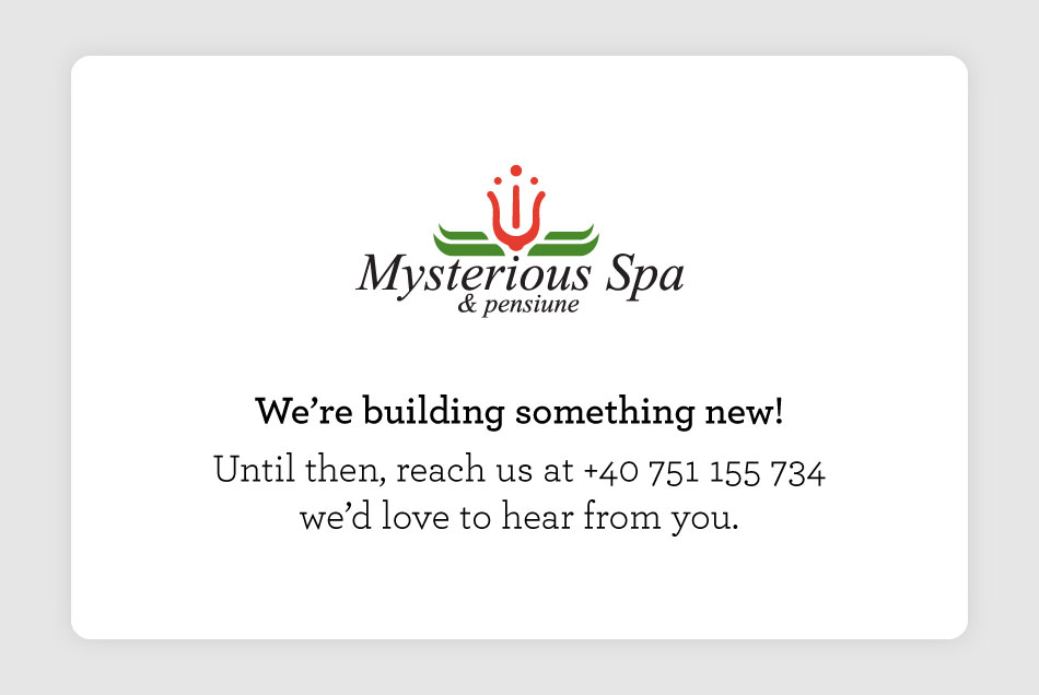 Mysterious Spa & Resort — Under Construction